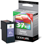 Lexmark 37XL High Capacity Return Program Colour Ink Cartridge - 018C2180E