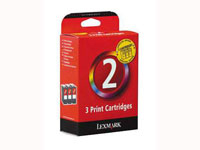 Lexmark No 2 Triple Pack Colour Ink Cartridge - 080D2965 ( 3 Ink Cartridges )