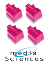 Media Sciences Compatible 4 Magenta Solid Ink Wax Sticks