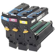 Konica Minolta MagiColor QMS Value Pack Cyan, Magenta, Yellow Laser Cartridges