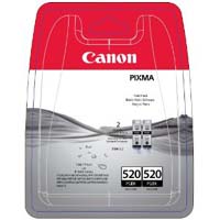 Canon PGI-520BK Black Ink Cartridge Twin Pack - (2932B009AA)