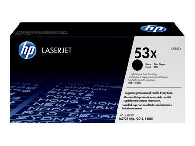 HP 53X High Capacity Black Laser Toner Cartridge- Q7553X