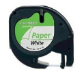 S0721510: Dymo 91200 Letratag Tape Paper 12mm x 4 Metres Pearl White S0721510