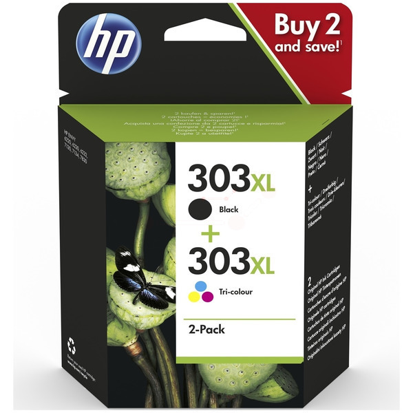 HP OfficeJet 7130 3YN10AE Black & Tri Colour HP 303XL Ink Cartridge Multipack - 3YN10AE