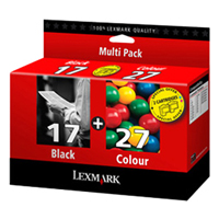 Lexmark 10nx217 Ink Cartridge 80D2952 Lexmark New Higher Capacity No 17 Black & No 27 Colour Ink Cartridges