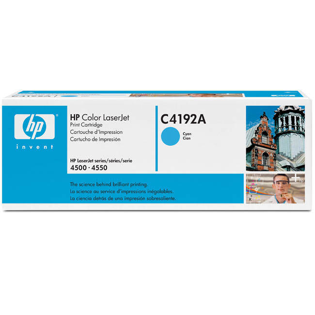 HP LaserJet 4550Hdn C4192A HP 92A Cyan Toner Cartridge - C4192A