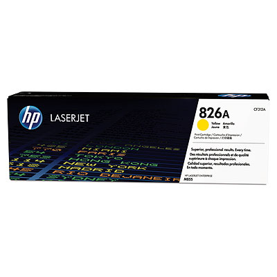 HP LaserJet 5 CF312A HP 826A Yellow Toner Cartridge, 31.5K Page Yield