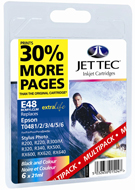 Epson Photo R300 E48MP Jet Tec (Made in the UK) Multi Pack Black, Cyan, Magenta, Yellow, Light Cyan, Light Magenta Ink Cartridges for T048740