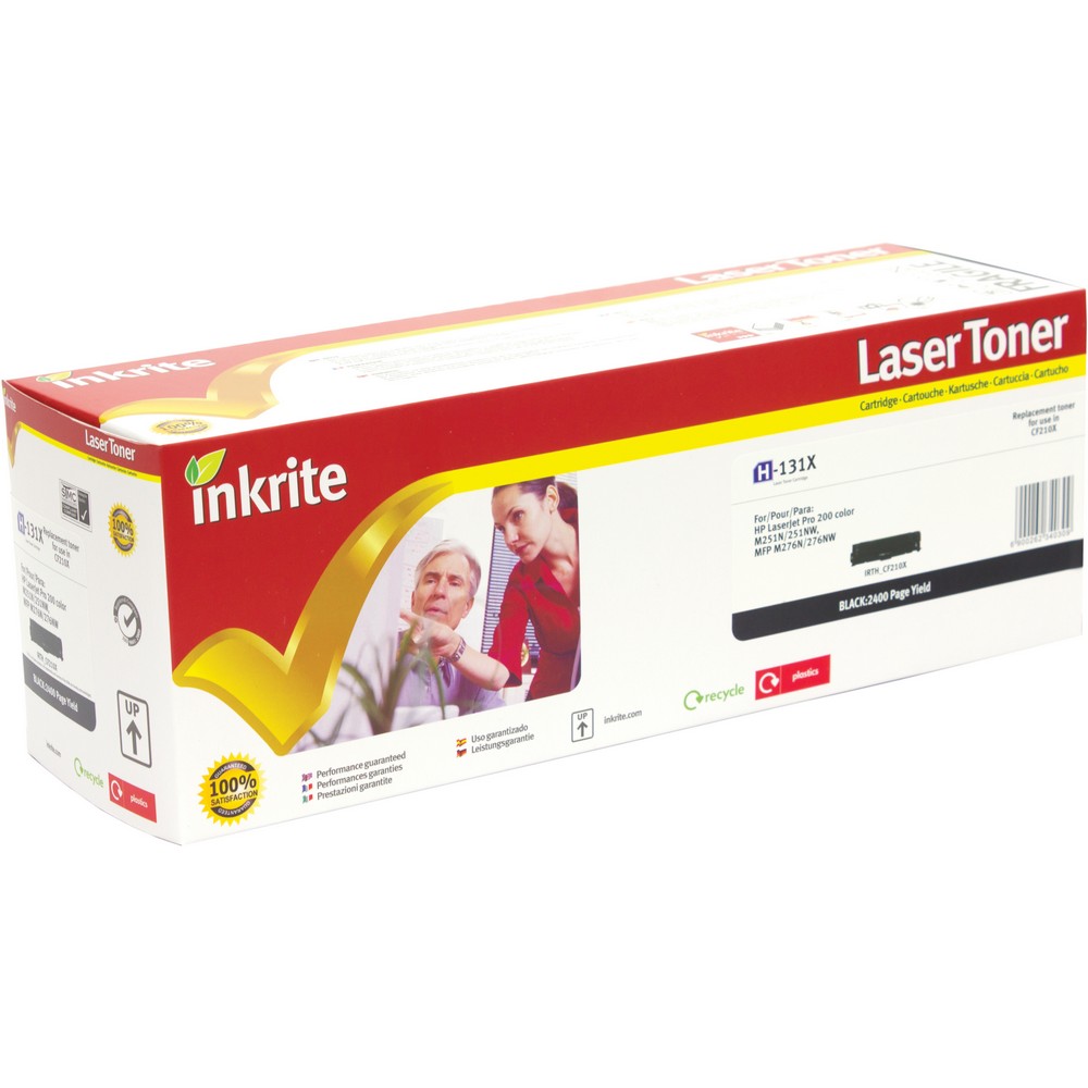 HP LaserJet 5 H-210X Inkrite Premium Compatible High Capacity Black for HP CF210X (131X) Laser Cartridge, 2.4K Page Yield