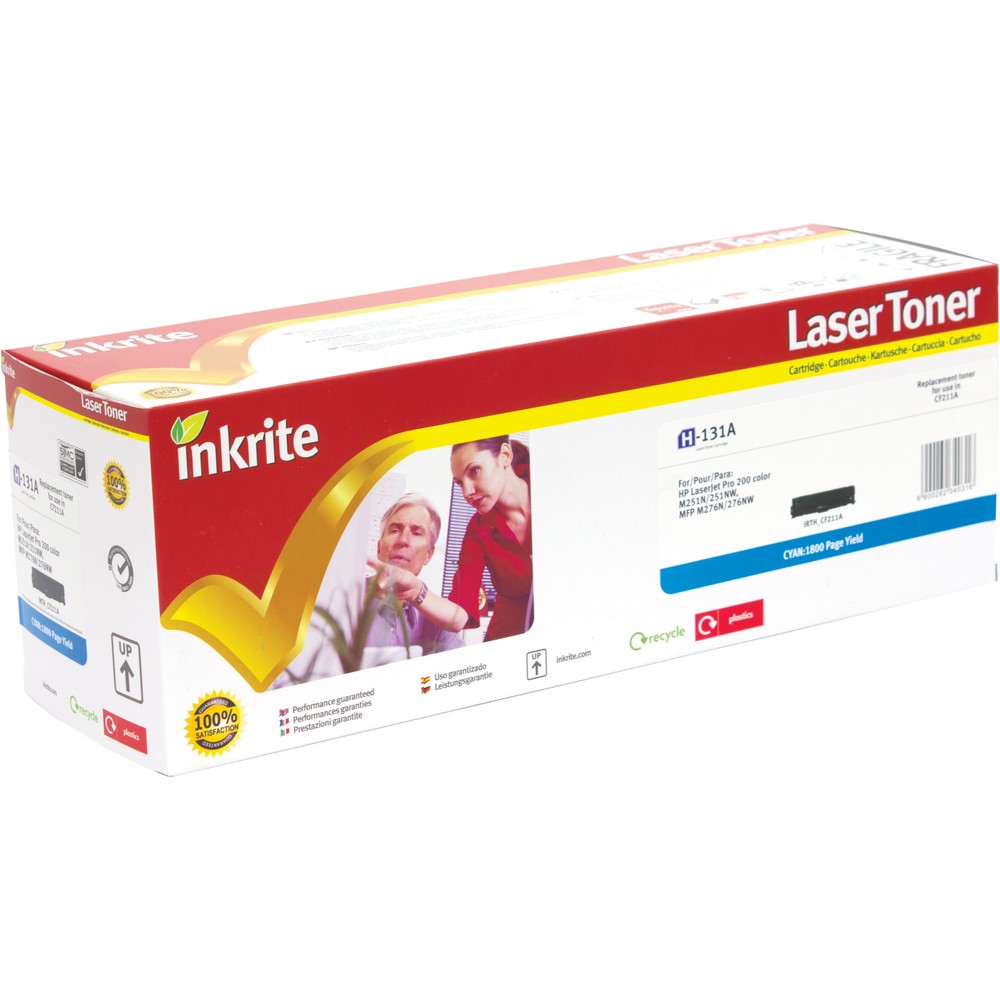 HP LaserJet 5 H-211A Inkrite Premium Compatible Cyan for HP CF211A (131A) Laser Cartridge, 1.6K Page Yield