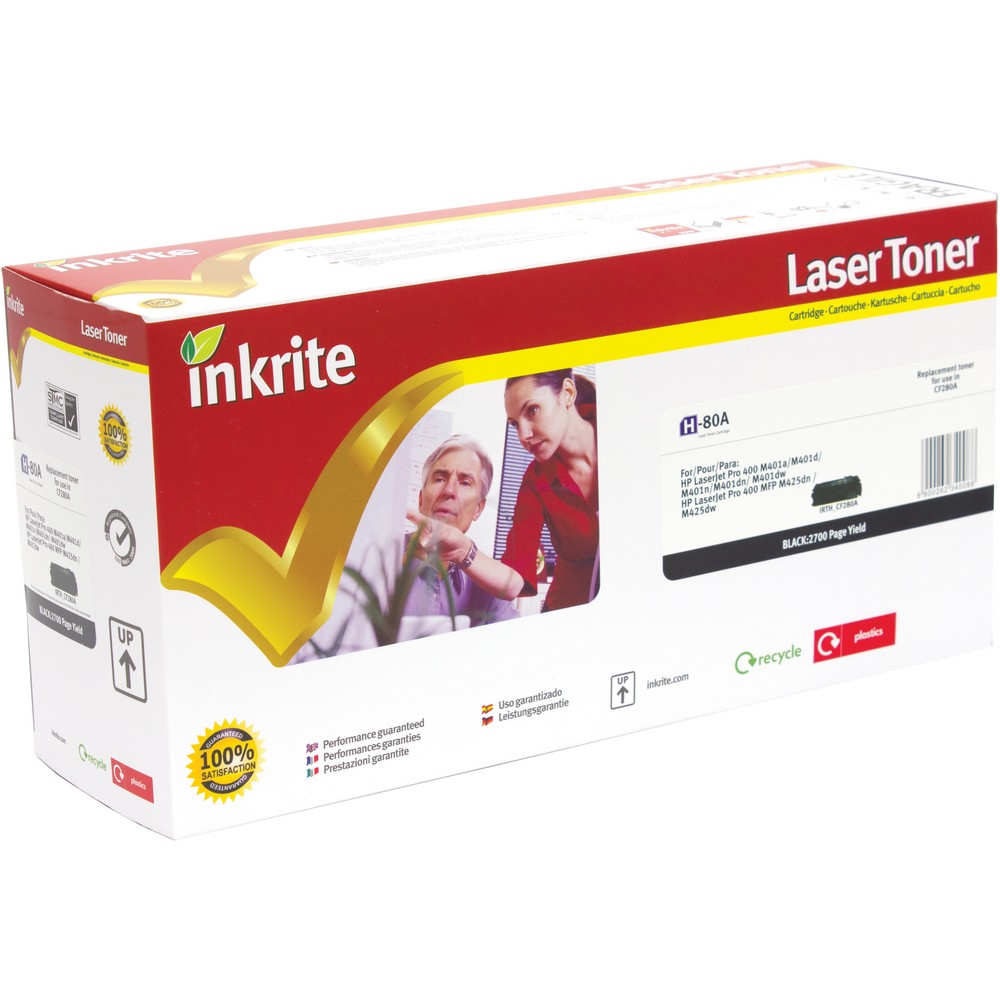 HP LaserJet 5 H-280A Inkrite Premium Compatible Standard Capacity Black for HP CF280A (80A) Laser Cartridge, 2.7K Page Yield