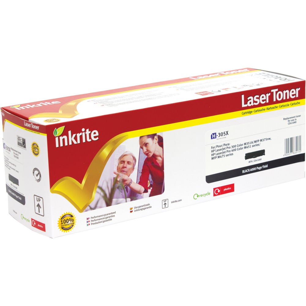 HP LaserJet 5 H-410X Inkrite Premium Compatible Black for HP CE410X (305X) Laser Cartridge, 4K Page Yield