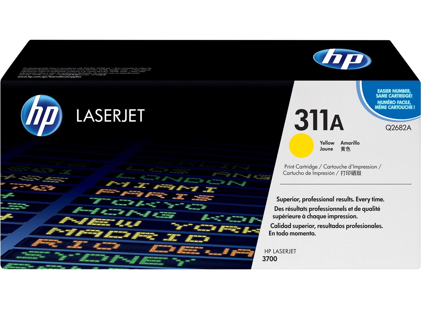 HP LaserJet 3700dn Q2682A HP 311A Yellow Laser Toner Cartridge - Q2682A