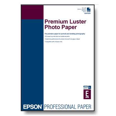 S042123: Epson Premium Luster Paper 251gsm, 25 Sheets, A2 Size