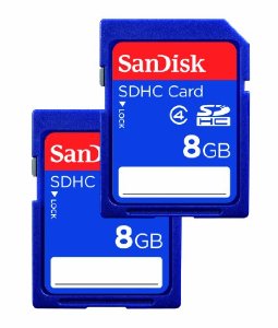 SDSDB2-008G-B35: SanDisk 8GB Class 4 SDHC Memory Card - 2 Pack
