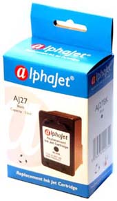 hp officejet 4215 RH27 Alphajet Replacement Black Ink Cartridge (Alternative to HP No 27, C8727A)