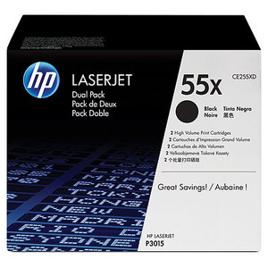 HP LaserJet 5 CE255XD HP 55X Twin Pack High Capacity Black Toner Cartridges - CE255XD