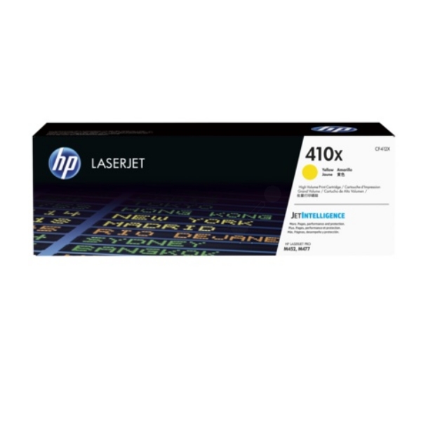 HP LaserJet 5 CF412X High Capacity Yellow HP 410X Toner Cartridge, 2.3K Page Yield