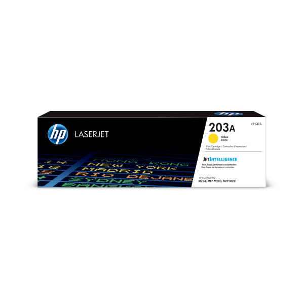 HP LaserJet 5 CF542A HP CF542A Yellow 203A Toner Cartridge - CF542A, 1.3K Page Yield