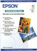 S041344: Epson S041344 Archival Matte Paper, A3 Size