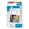 Q7922EE: Customised HP 343 Vivera Colour Ink Cartridge plus HP Premium Glossy Photo Paper 13x18cm, 60 Sheets