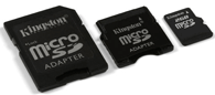 SDC-2GB-2ADP: Kingston 2GB Micro SD Memory Card with 2 Adapters