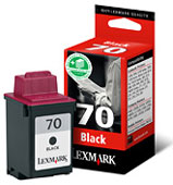 Lexmark Z53 12AX970E Lexmark No 70 New Higher Capacity Black Ink Cartridge