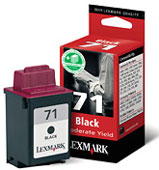 Lexmark Z52 15MX971E Lexmark No 71 New Higher Capacity Black Ink Cartridge - 15MX971