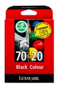 Lexmark Z44 80D2953 Lexmark New Higher Capacity No 70 Black & No 20 Colour Ink Cartridges