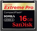SDCFXP-016G-X46: SanDisk 16GB Extreme Pro Compact Flash Memory Card - 90MB/s