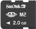 SDMSM2-002G-B35: Sandisk M2 2GB Micro Memory Stick for Sony Mobiles and PSP Go