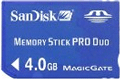 SDMSPD-004G-B35: SanDisk 4GB Pro Duo Memory Card