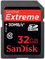SDSDX3-032G-X46: SanDisk 32GB Extreme III Class 10 High Capacity SDHC Card