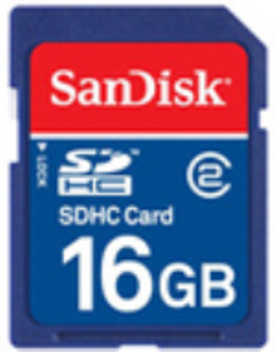 SDSDB-016G-B35: SanDisk 16GB Secure Digital (SDHC) Memory Card (Class 2)