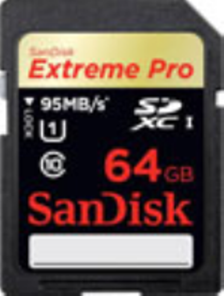SDSDXPA-064G-X46: SanDisk 64GB SDHC Extreme Pro Memory Card - 95MB/s