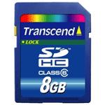 TS8GSDHC6: Transcend 8GB SDHC (Class 6) High Capacity Card